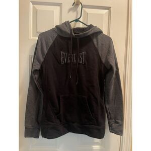Everlast Sweater Mens Small Black & Logo Spelled Out Boxing Hoodie Sweatshirt‎